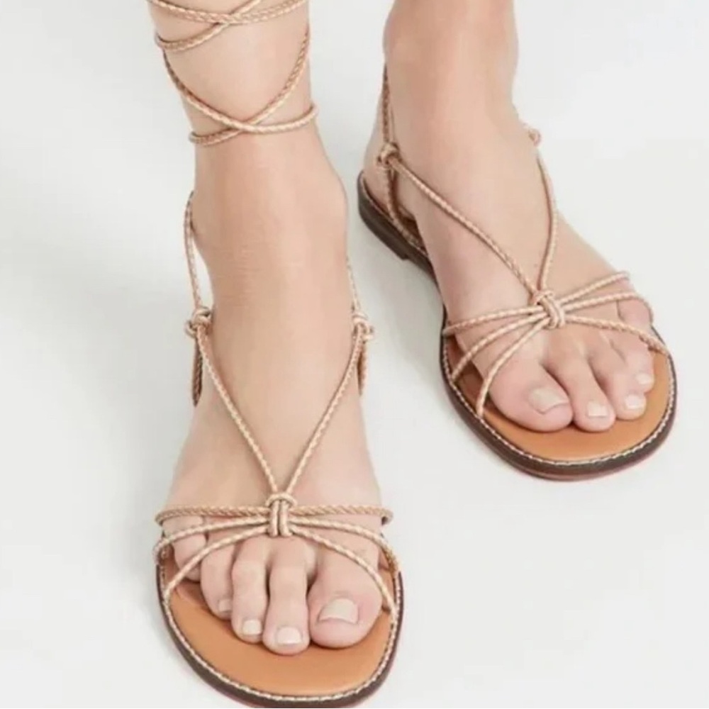 Madewell Leather Lace up Gladiator Sandals